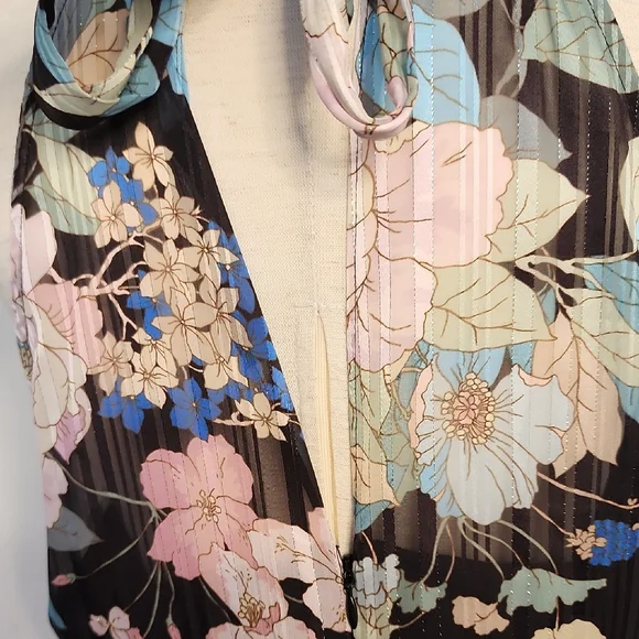 Adrianna Papell Black Floral Maxi Dress - Picture 9 of 12